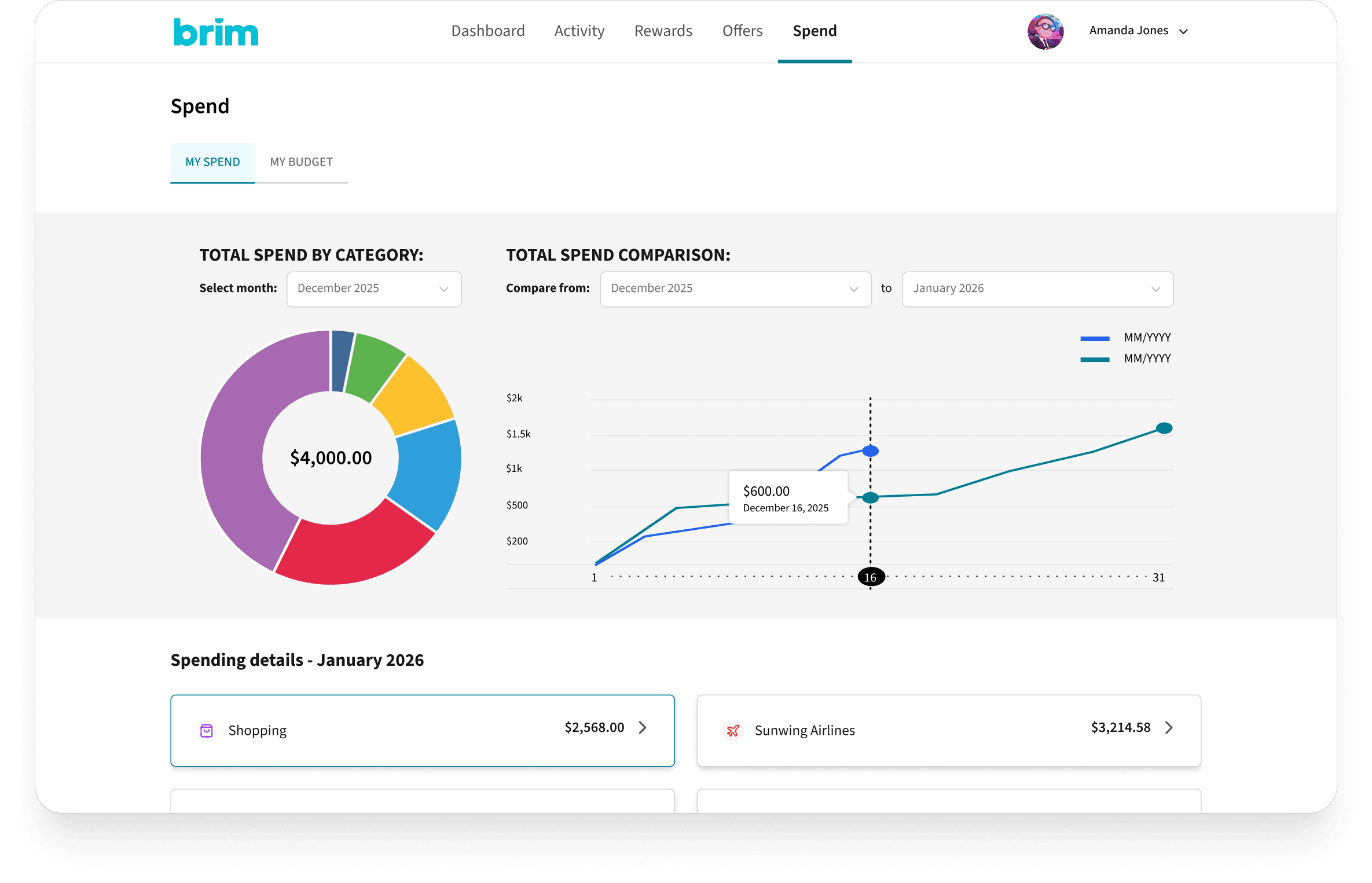 Brim 360 Budget Tracker on iPhone and tablet